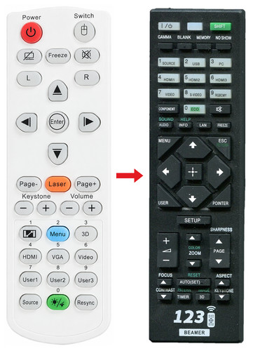 Telecomando ricambio per - di,